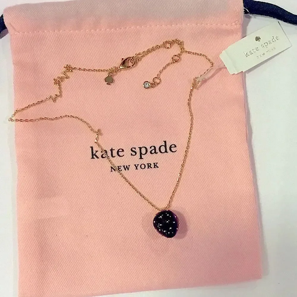 KATE SPADE STRAWBERRY MINI PENDANT NECKLACE